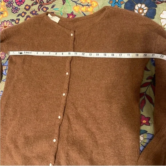 Sezane Gaspard Mohair Cardigan in Camel - Picture 7 of 8